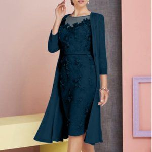 NWT Navy Lace Cocktail Dress 4